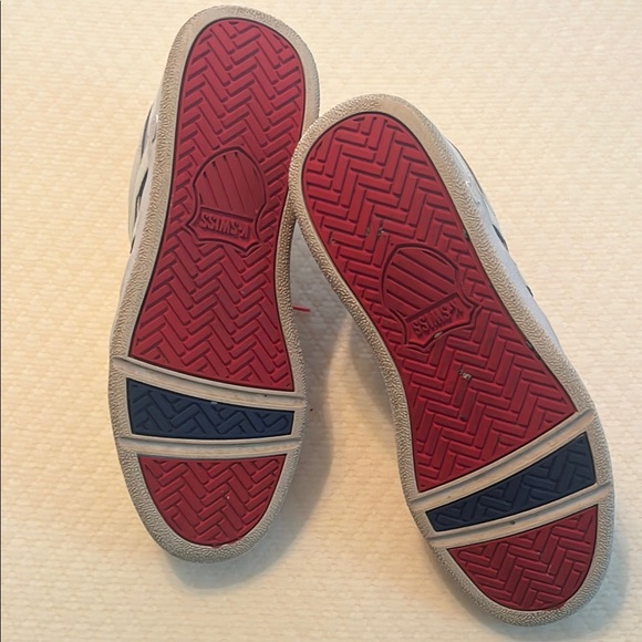 K-Swiss White Sneakers with Red and Blue Accents - Picture 6 of 7